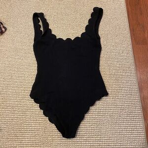 Marysia Black Scalloped One-Piece Swimsuit XS